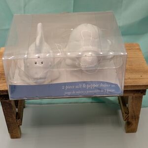 White Ceramic Salt and Pepper Shaker Set Fish & Turtle New